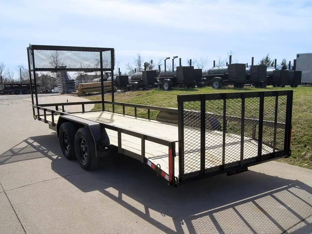 7×20 Dovetail Utility Trailer (2) 3,500lb Axles with Elevated Basket — view 5