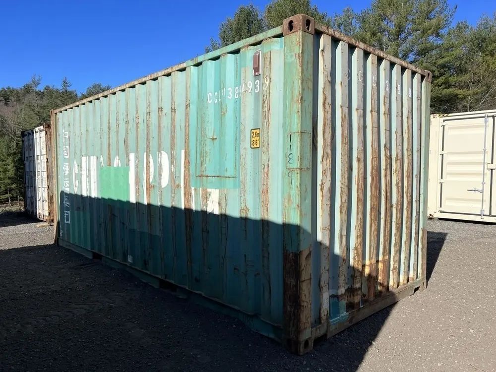 20-Fuß-Lagercontainer Standardhöhe, petrol, WWT