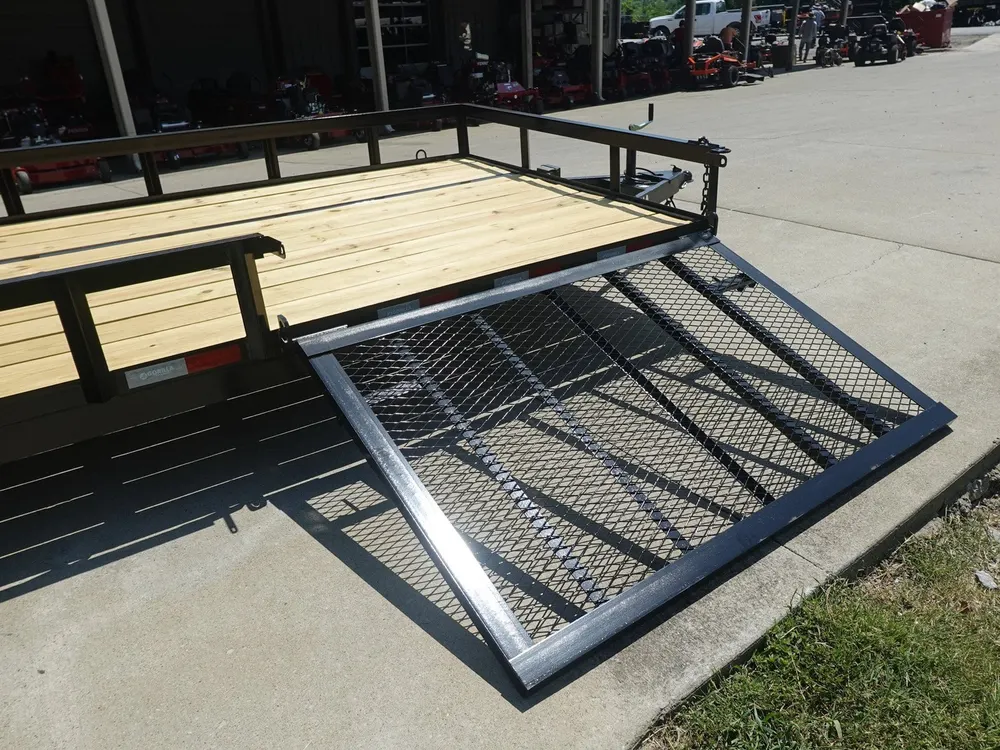 7×20 Powder Coated Straight Deck Utility Trailer with Side Gate (2) 3,500lb Axles — view 11