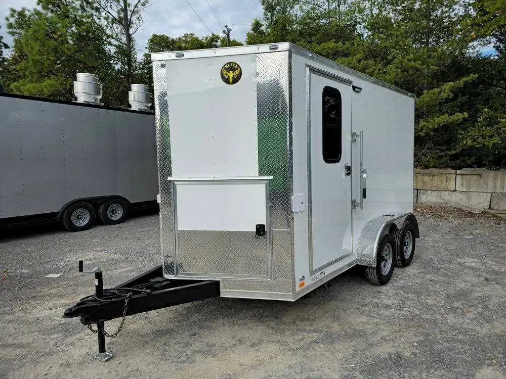 7′ X 12′ White Concession Trailer Food Event Catering — view 3