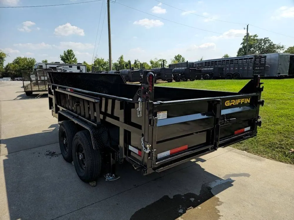 7×14 Telescopic Hydraulic Dump Trailer with 2ft Sides (2) 7K Axles 14K GVWR — view 6