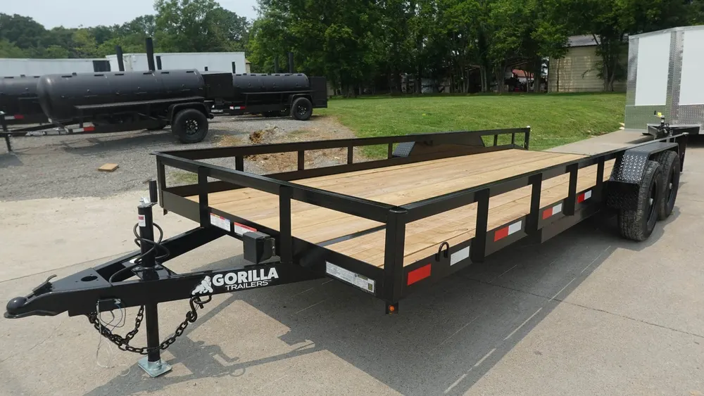 7×20 Heavy Duty Dovetail Utility Trailer (2) 5,200lb Axles with Brakes 10k GVWR — view 2