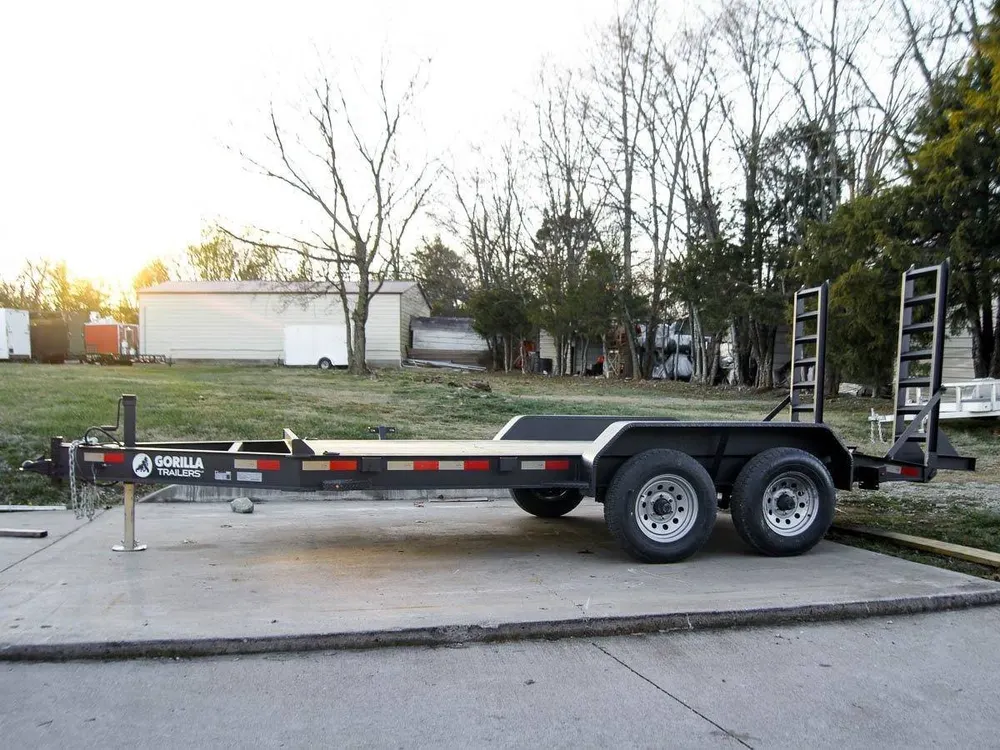 7×14 IBeam Equipment Trailer (2) 5200lb Axles with Stand-Up Ramps 10K GVWR — view 3