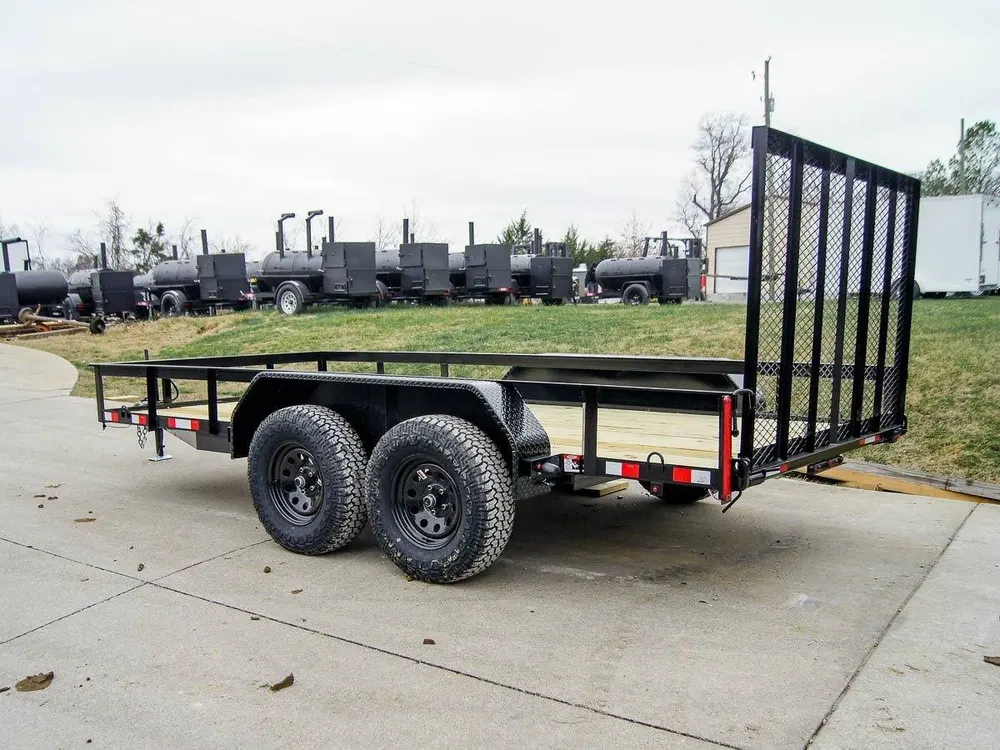 6.4×14 Straight Deck Off Road ATV/UTV Utility Trailer (2) 3,500lb Axles — view 4