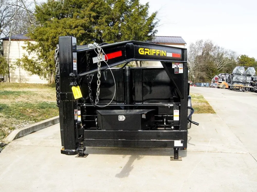 7×16 Gooseneck Telescopic Dump Trailer with 2ft Sides (2) 7K Axles — view 9