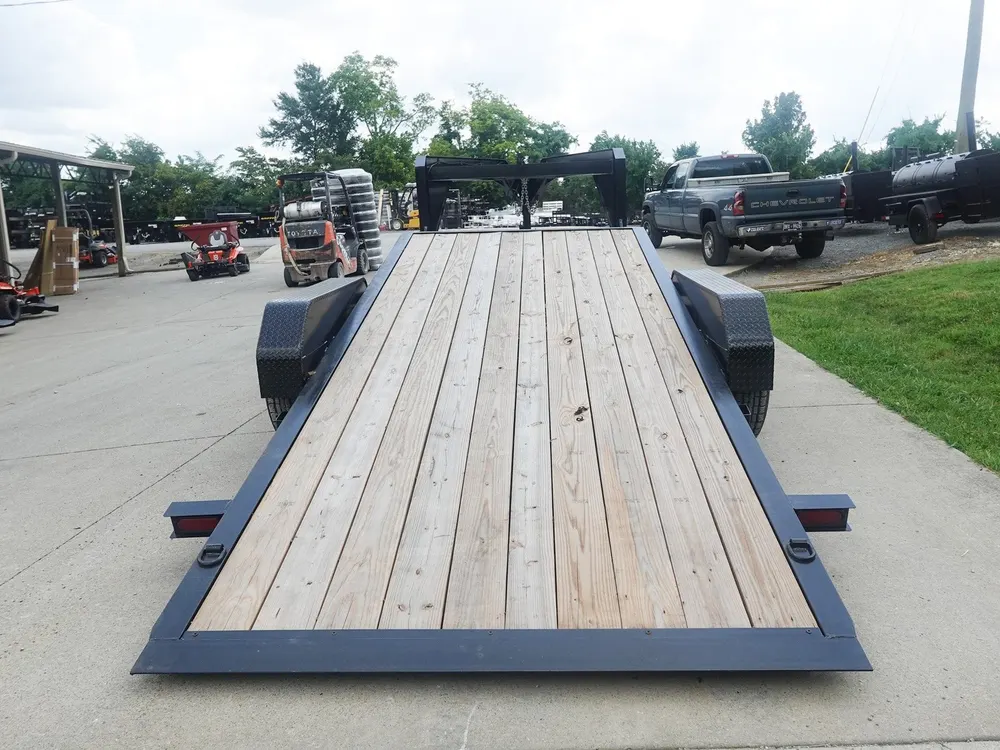 7×20 Gooseneck Tilt Car Hauler Trailer (2) 7K Drop Axles with Brakes 14K GVWR — view 12