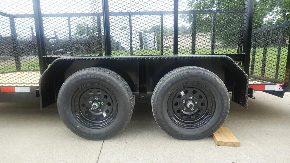 6.4×16 Dovetail Utility Trailer with 4ft Mesh Side (2) 3,500lb Axles — view 12