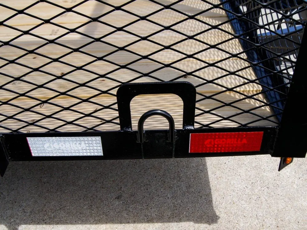 7×16 Powder Coated Straight Deck Utility Trailer with 6ft Mesh Sides (2) 3500lb Axles — view 9