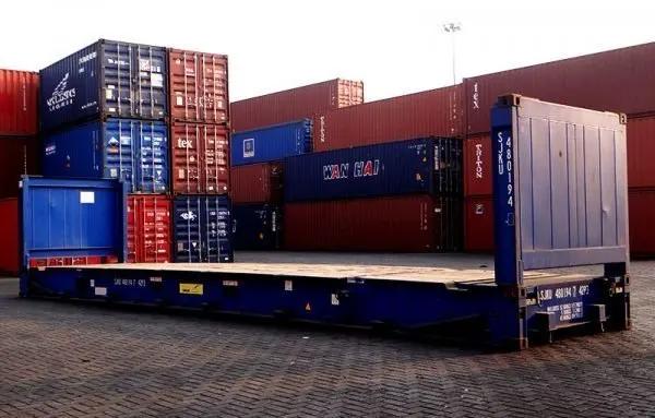 40-Fuß-Flatrack-Container mit Sonderfertigung