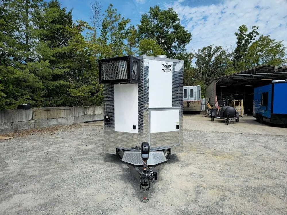7′ X 14′ White Concession Trailer Food Event Catering — view 2